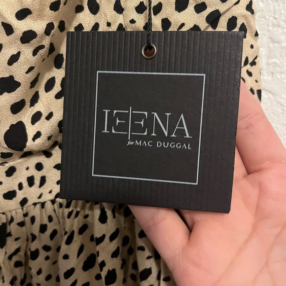 New Mac Duggal One Shoulder Animal Print Maxi Dress Size 10 - Picture 7 of 7